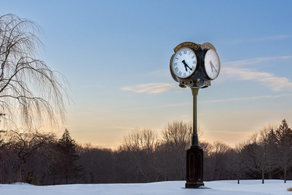 A Four Face Howard Street Clock installed on a Country Club