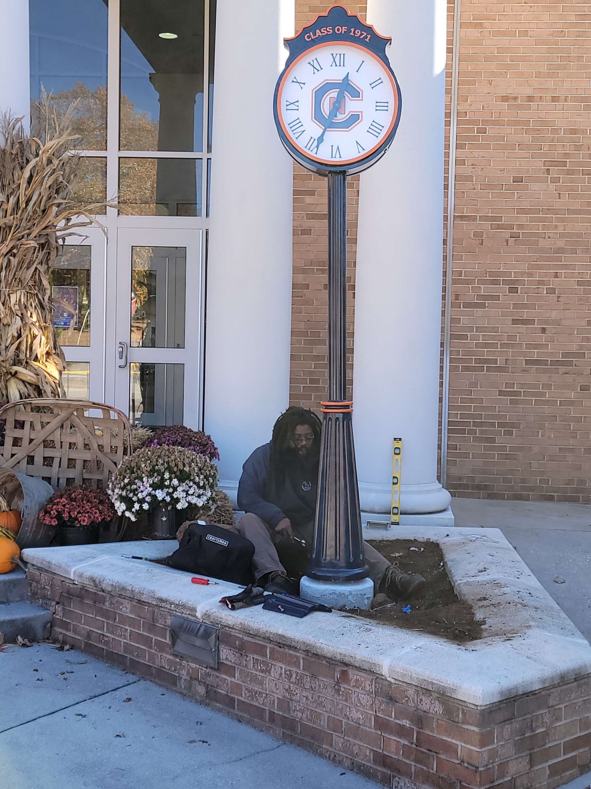 Courtyard Post Clock Two Face Street Clock TOWER CLOCKS USA