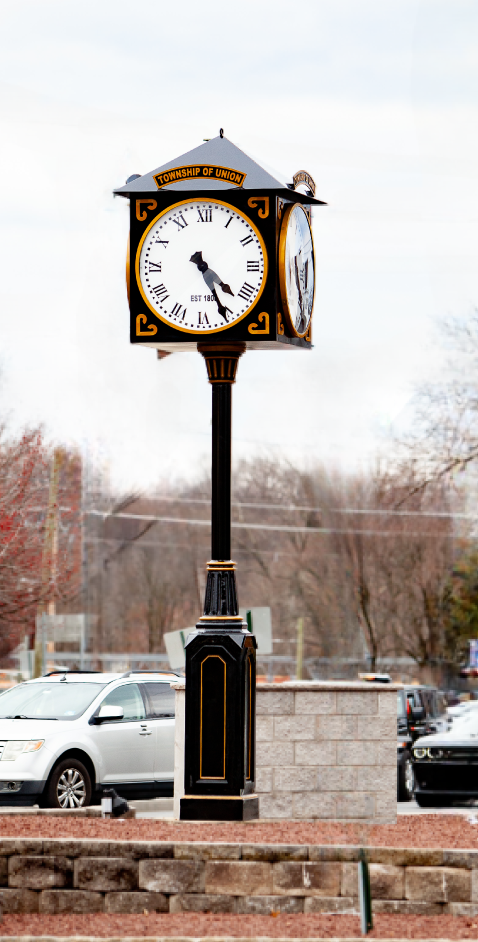 this image showcases the Township Street Clock installation
